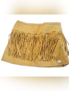 American Girl Beforever Fringe Suede Mini Skirt Size 10 Girls